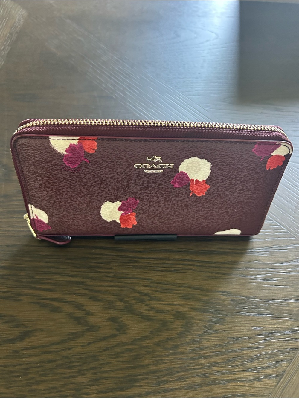 Coach Zip-Around Wallet in Field Floral Print coated Canvas EXCELLENT CONDITION